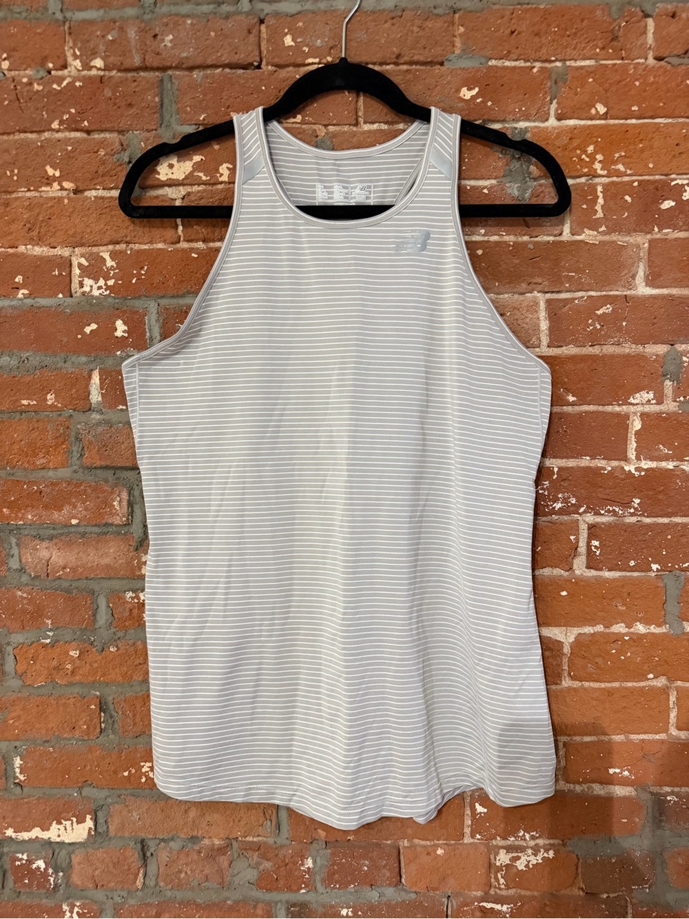 New Balance Women’s Light Gray Striped Tank